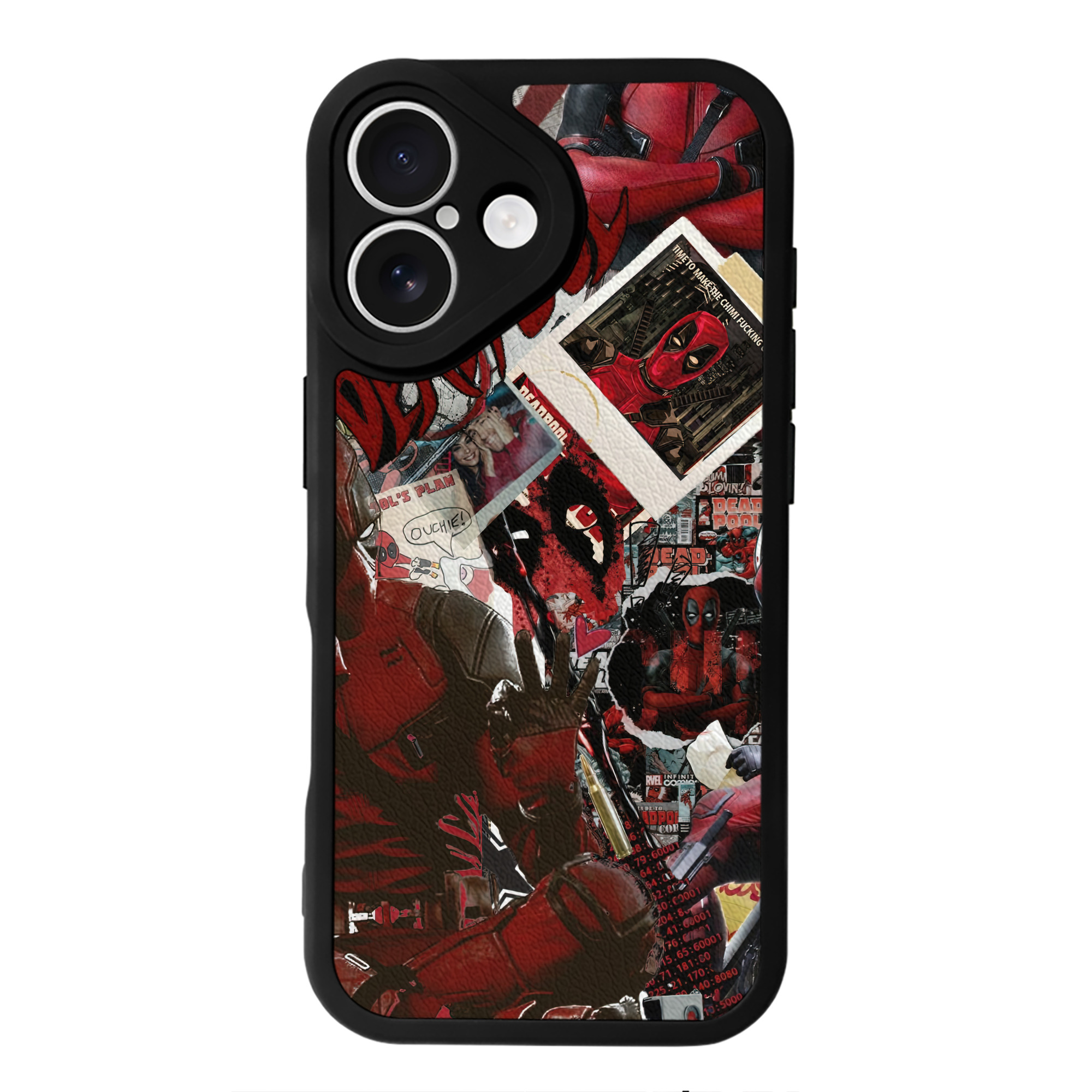 （画像用） Deadpool デッドプール 【iPhone 16シリーズ対応】シリコンスマホケース（レザー調） 材質：シリコン